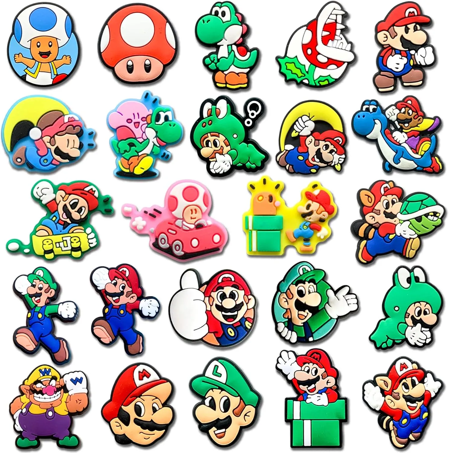 24Pcs Cartoon Game Shoe Charms for Clogs Sandals Decoration, Shoe Accessories Charms for Adults Party Favors