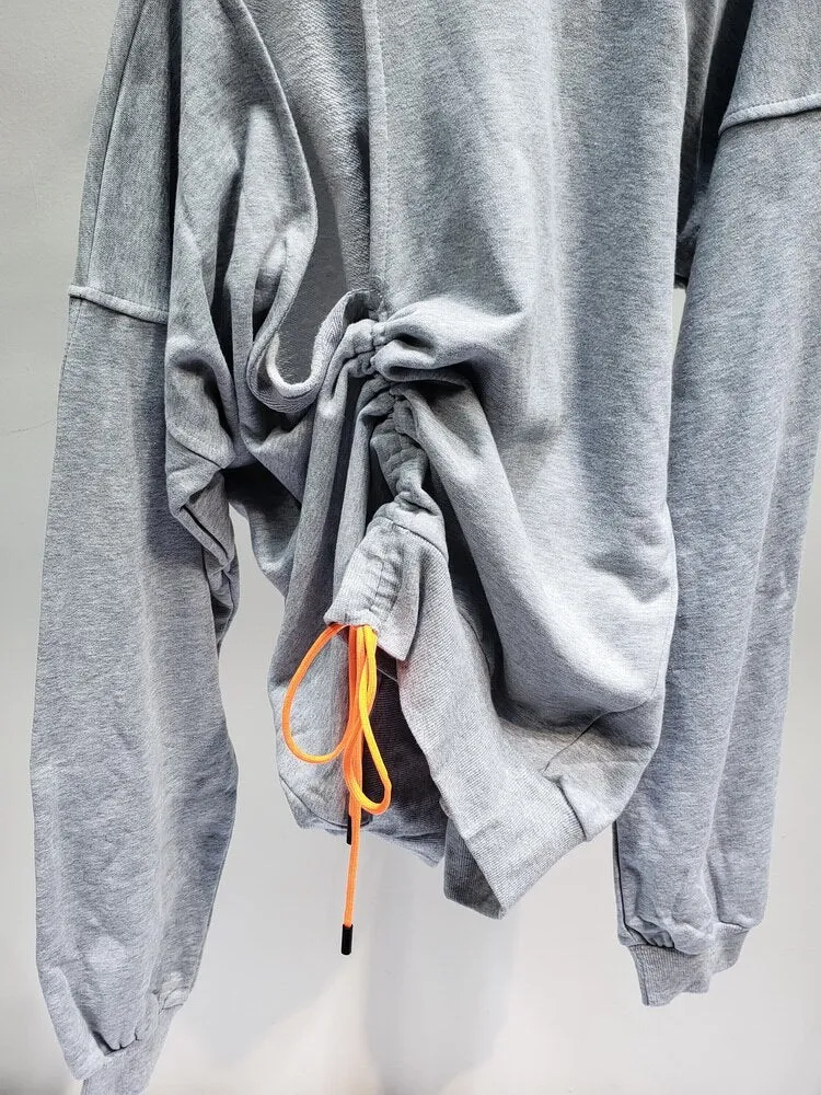 Big Hole Sexy Hoodies Low-cut Loose Long-sleeved Sweatshirt Women Pullovers