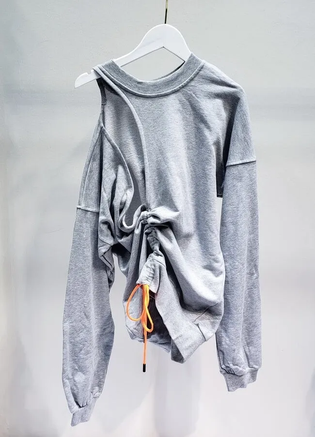 Big Hole Sexy Hoodies Low-cut Loose Long-sleeved Sweatshirt Women Pullovers