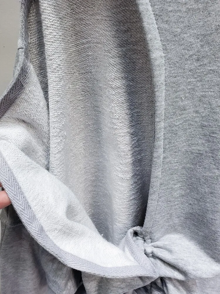 Big Hole Sexy Hoodies Low-cut Loose Long-sleeved Sweatshirt Women Pullovers