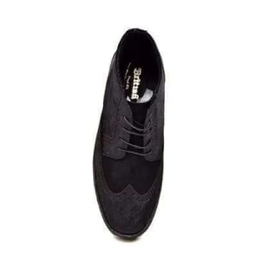 British Walkers Playboy Wingtip Men's Two Tone Black Leather and Suede