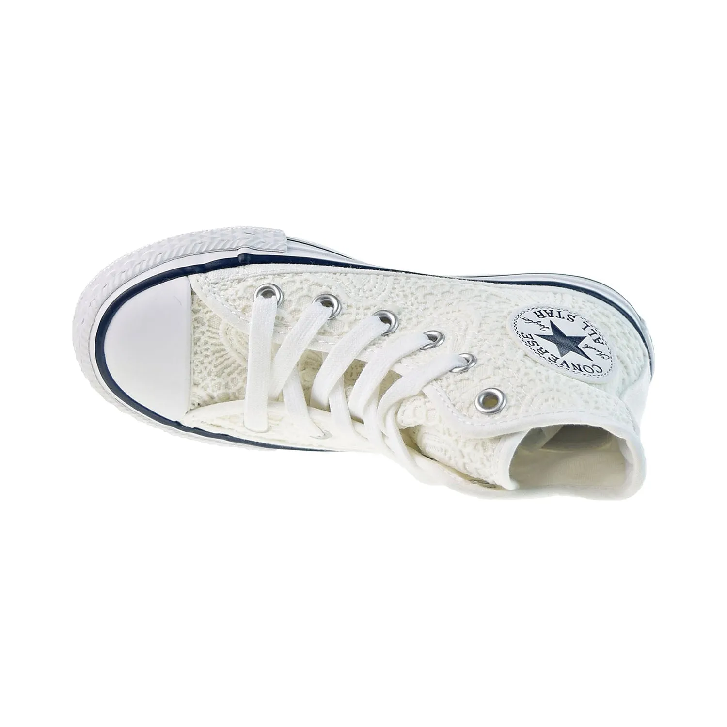 Canverse Chuck Taylor All Star Hi Little Kids' Shoes White-Garnett Blue