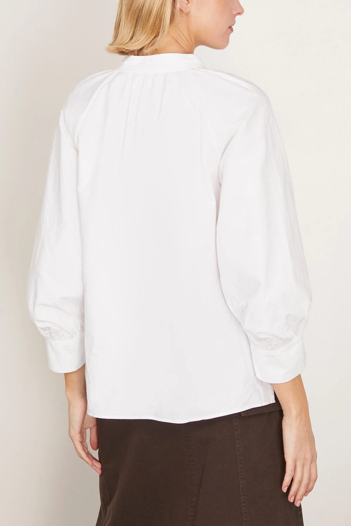 Catrin Cotton Oxford Easy Shirt in White