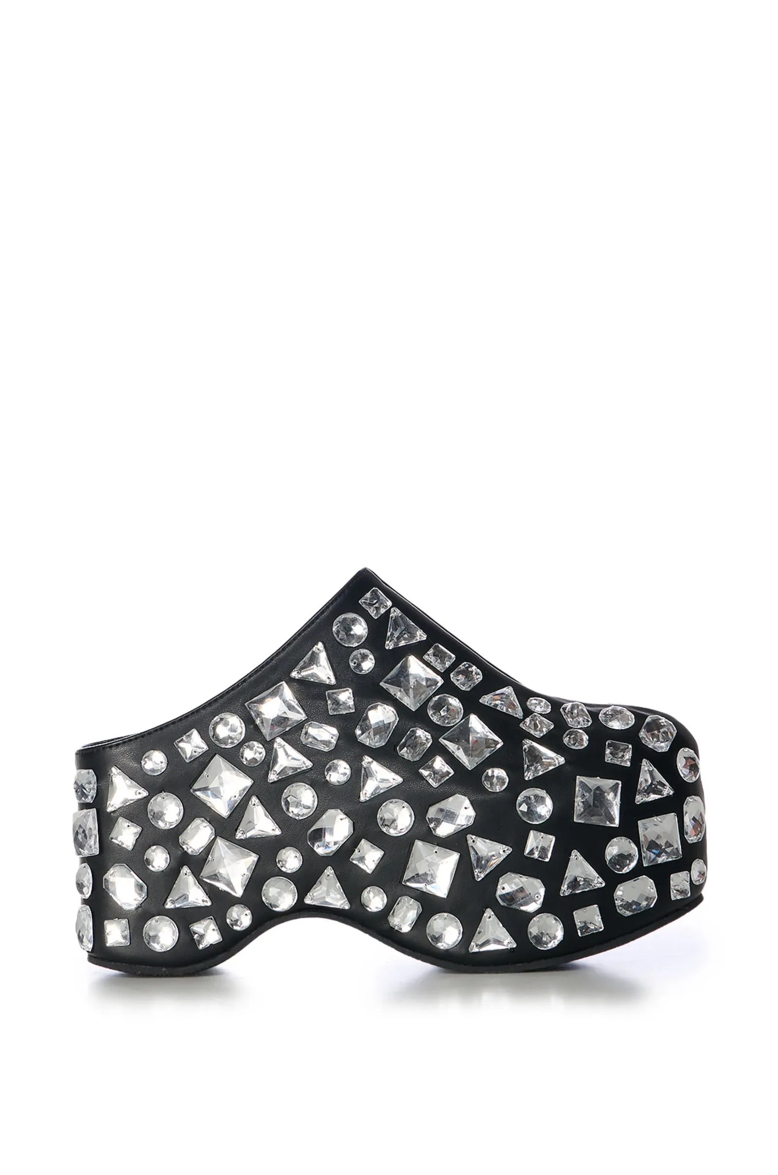 CIMMARON-BLACK CRYSTAL FLATFORM CLOG
