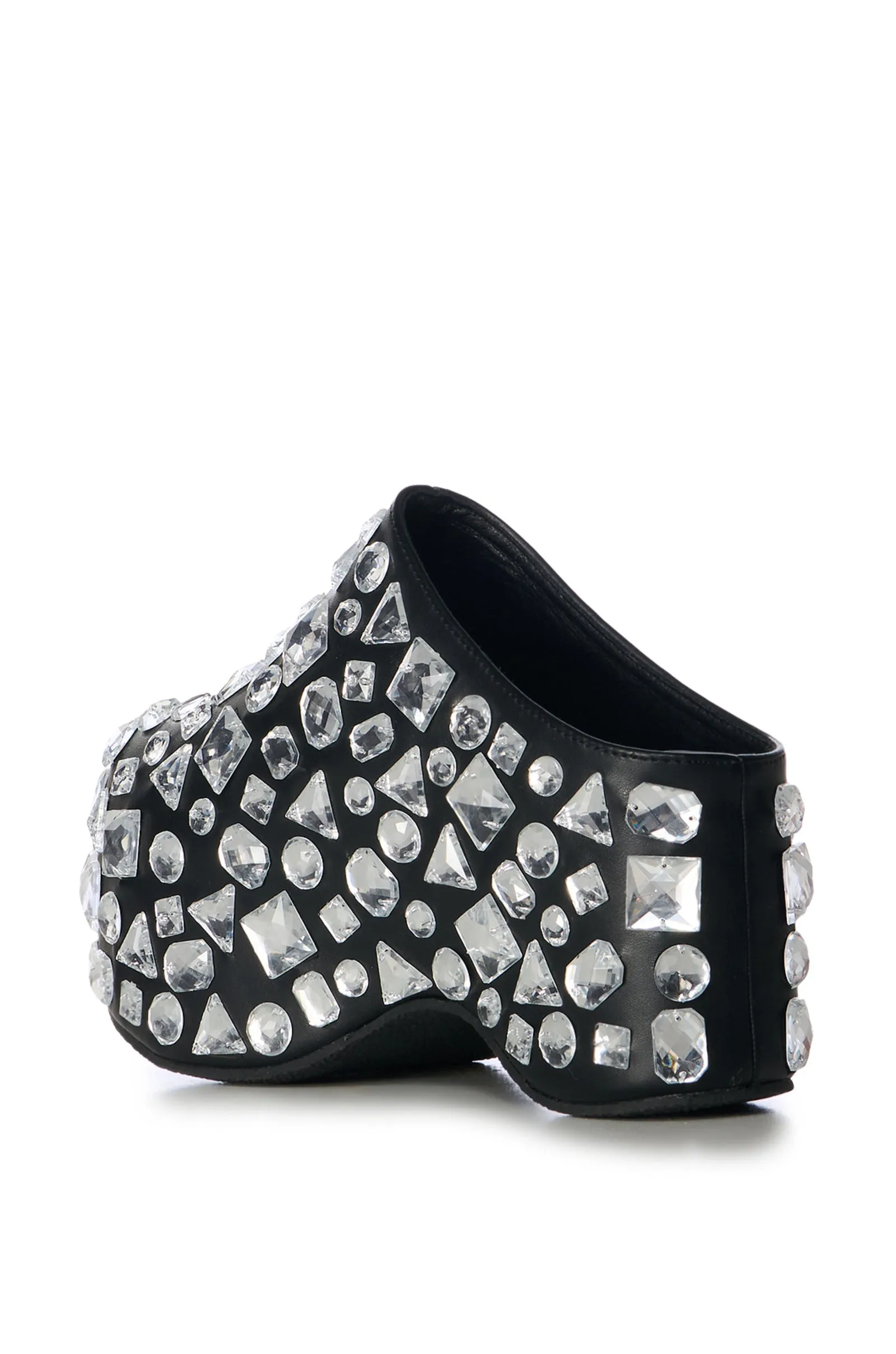 CIMMARON-BLACK CRYSTAL FLATFORM CLOG