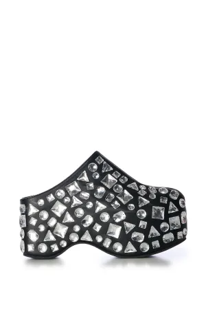 CIMMARON-BLACK CRYSTAL FLATFORM CLOG