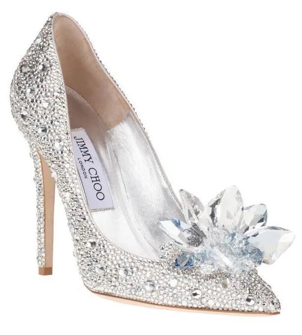 'Cinderella' Inspired Crystal Covered Pointy Toe Pump