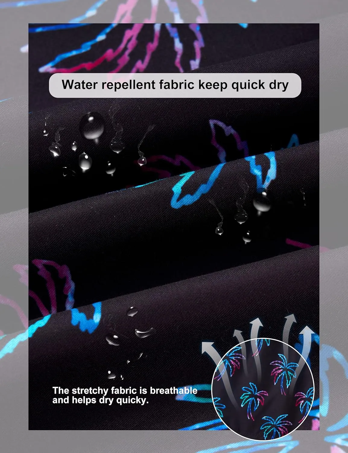 Cozople Mens Swimming Trunks with Compression Liner Swim Shorts 7 inch Quick Dry Bathing Suit Anti Chafe Boardshorts