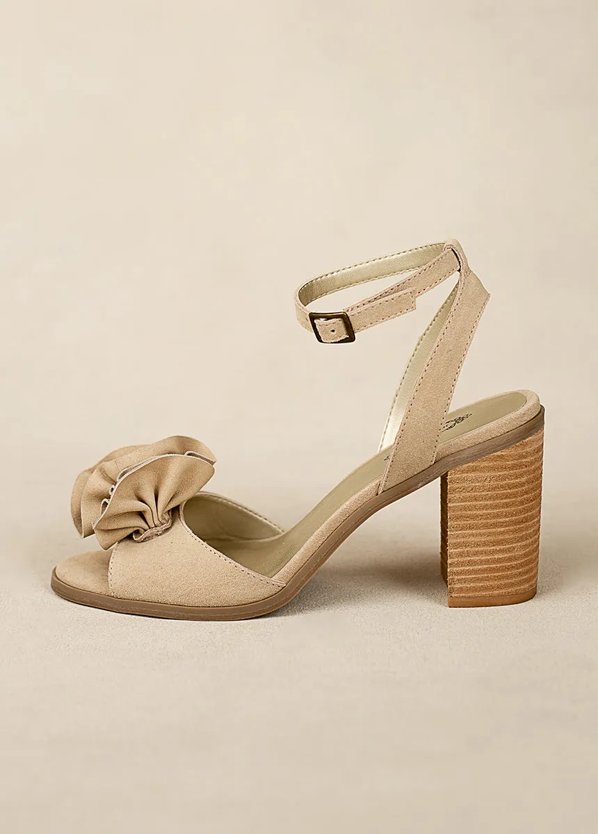 Dane Leather Heel in Tan