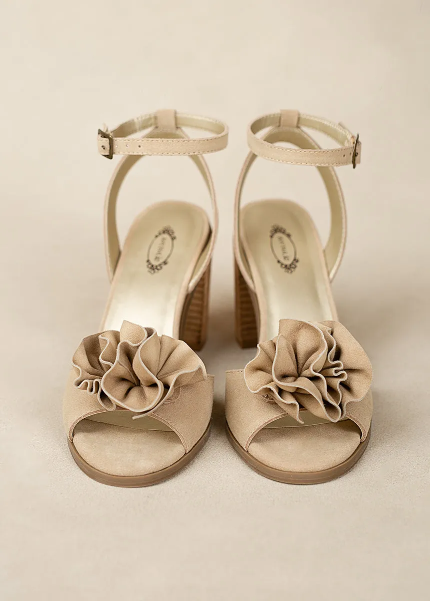Dane Leather Heel in Tan