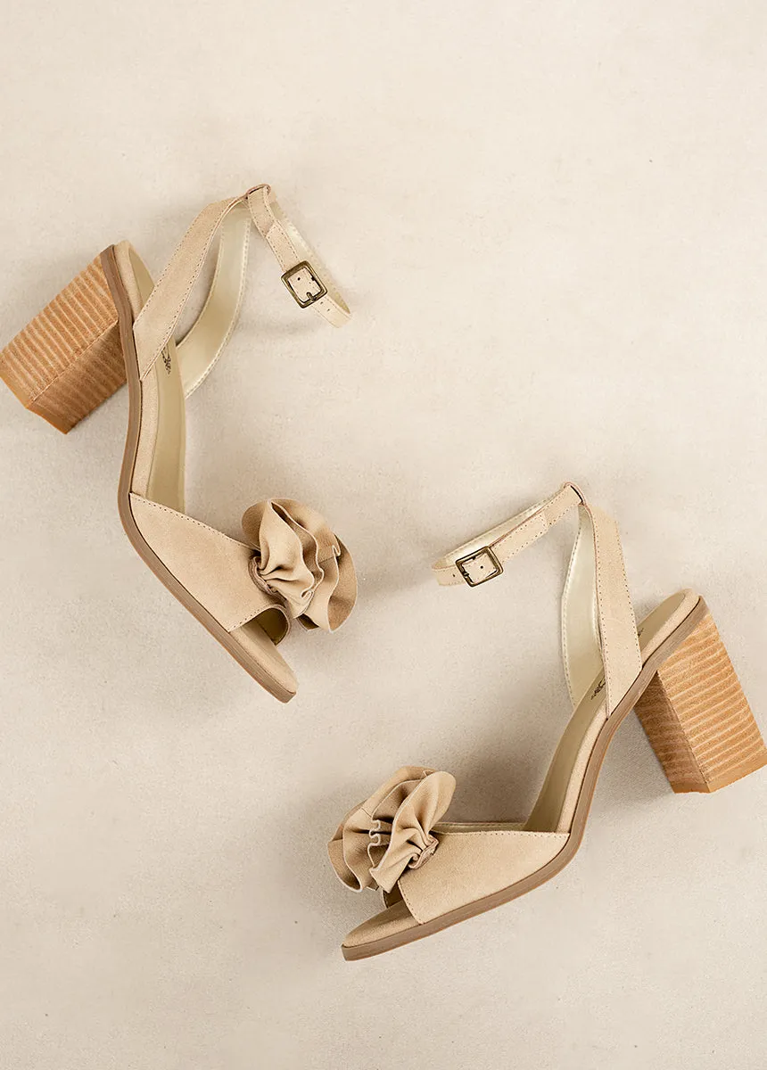Dane Leather Heel in Tan