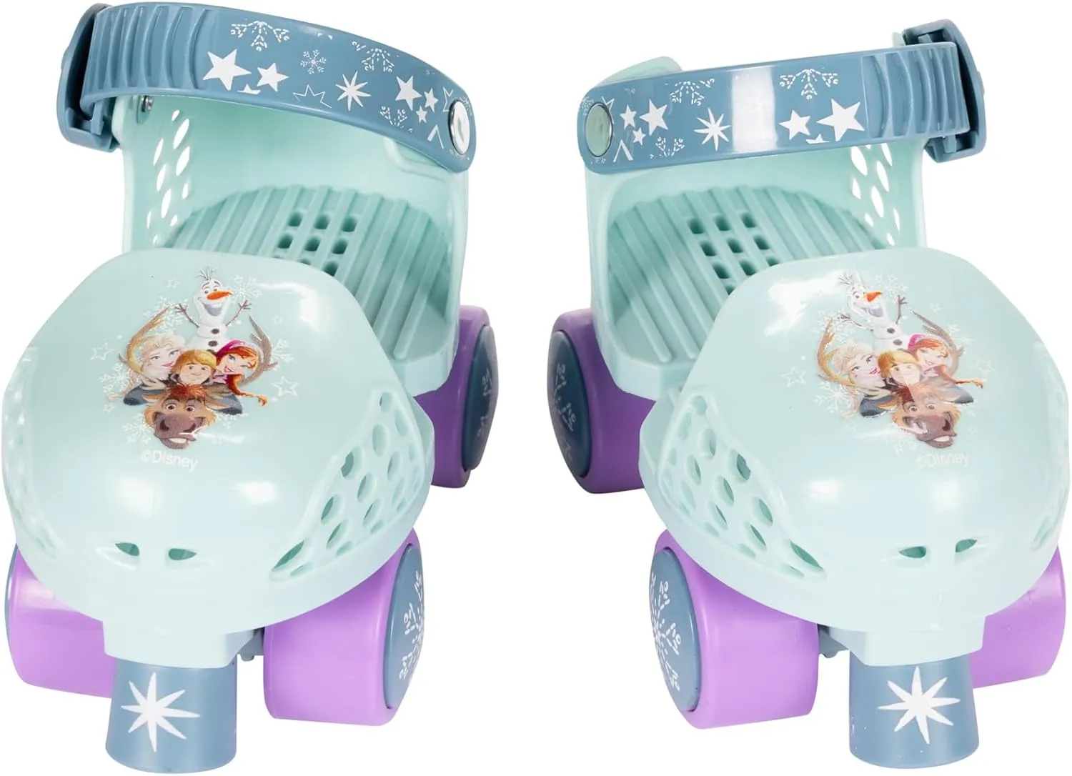 Disney Frozen Junior Skates Includes Knee and Elbow Pads, Size Adjustable Design for Growing Feet