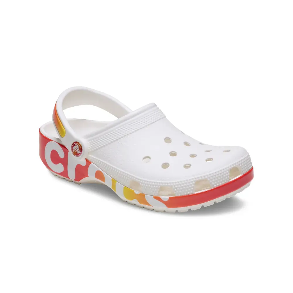 Giày Clog Unisex Crocs Classic Reflector - White