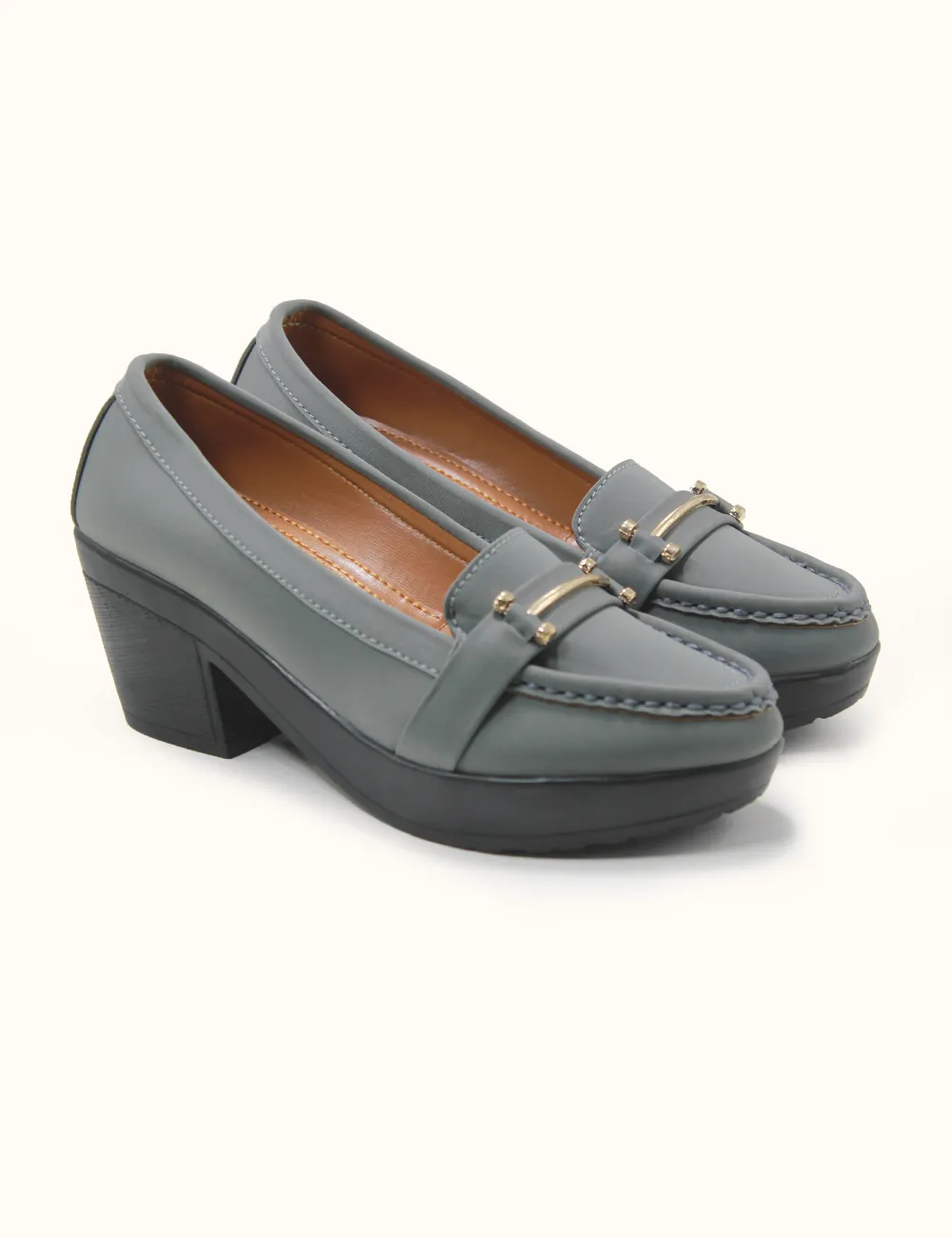 Grey | Wedge Heel Pumps for Women