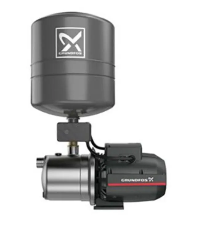 Grundfos JP3-42 PT 0.42kW Self Priming Jet Pump with 20L Pressure Tank & Switch (Max 50LPM/350kPa)