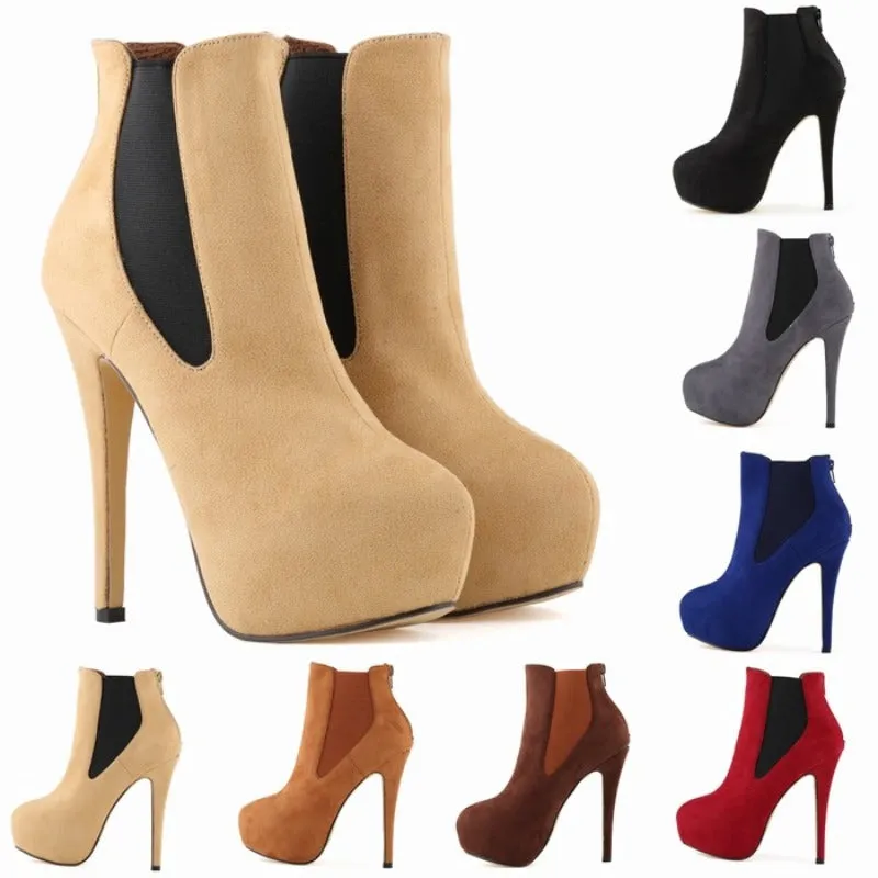 Inner Heightening Ultra Fine Heeled Martin Boots