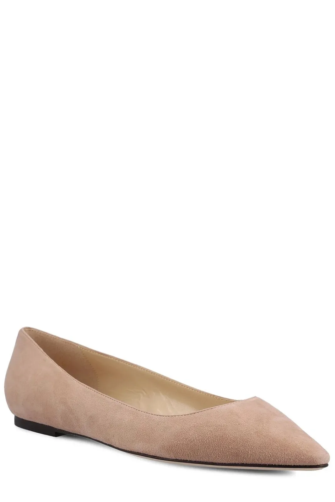 JIMMY CHOO ROMY SUEDE BALLERINA FLATS