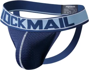 JOCKMAIL Mens Jockstrap Underwear Wide Belt Athletic Supporter Mens Thongs Sport Underwear Jock Strap