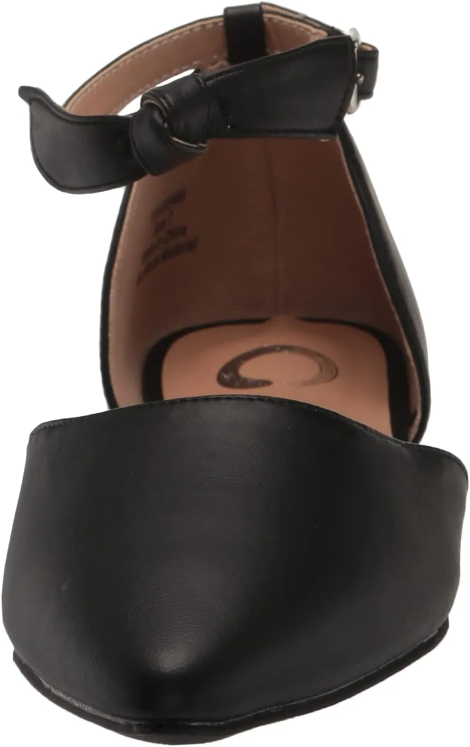 Journee Collection Women's Vielo Ballet Almond Toe Buckle Flats  Color Black Size 11M