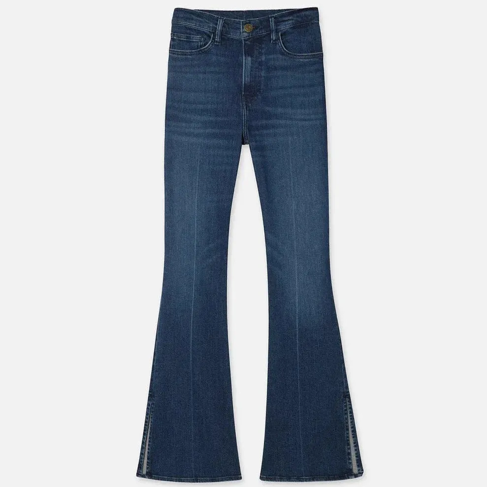 Le Easy Flare Side Slit Denim | Calvin Blue