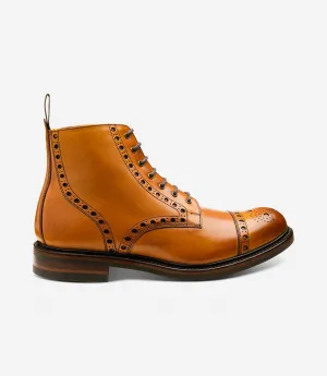 LOAKE LOXLEY TAN DERBY BOOT RUBBER SOLE G-WIDE