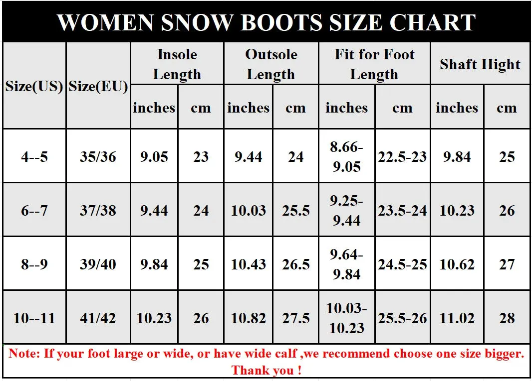 Middle Calf Lace-up Waterproof Snow Boots