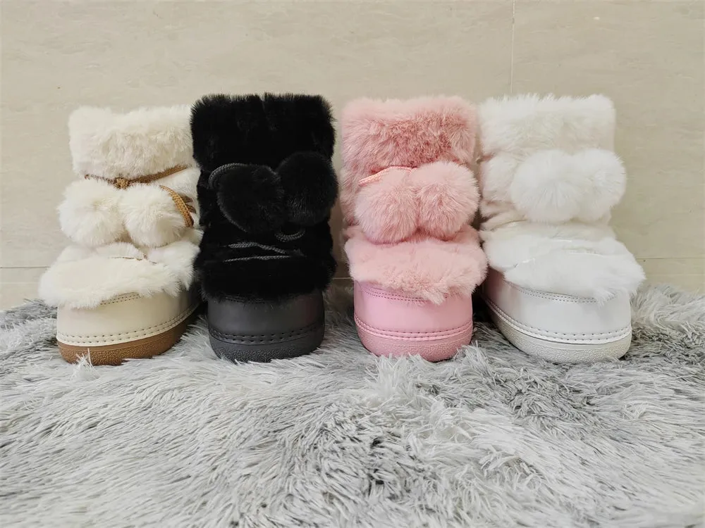 Middle Calf Lace-up Waterproof Snow Boots
