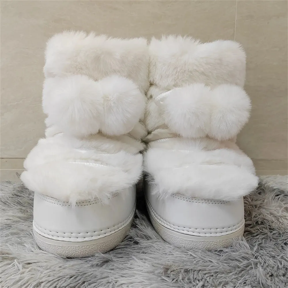 Middle Calf Lace-up Waterproof Snow Boots