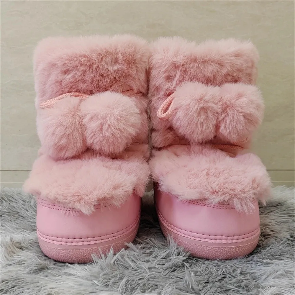 Middle Calf Lace-up Waterproof Snow Boots
