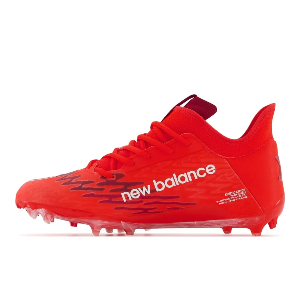 New Balance Burn X3 Red Lacrosse Cleats