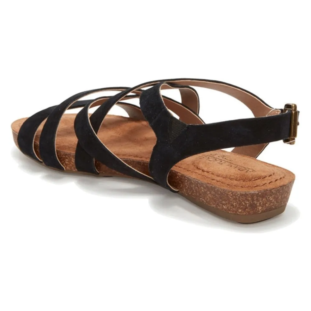 Nickie Black Adam Tucker Leather Flat Sandal