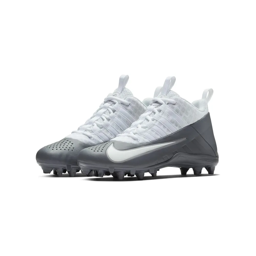 Nike Alpha Huarache 6 BG Youth White/Grey Lacrosse Cleats