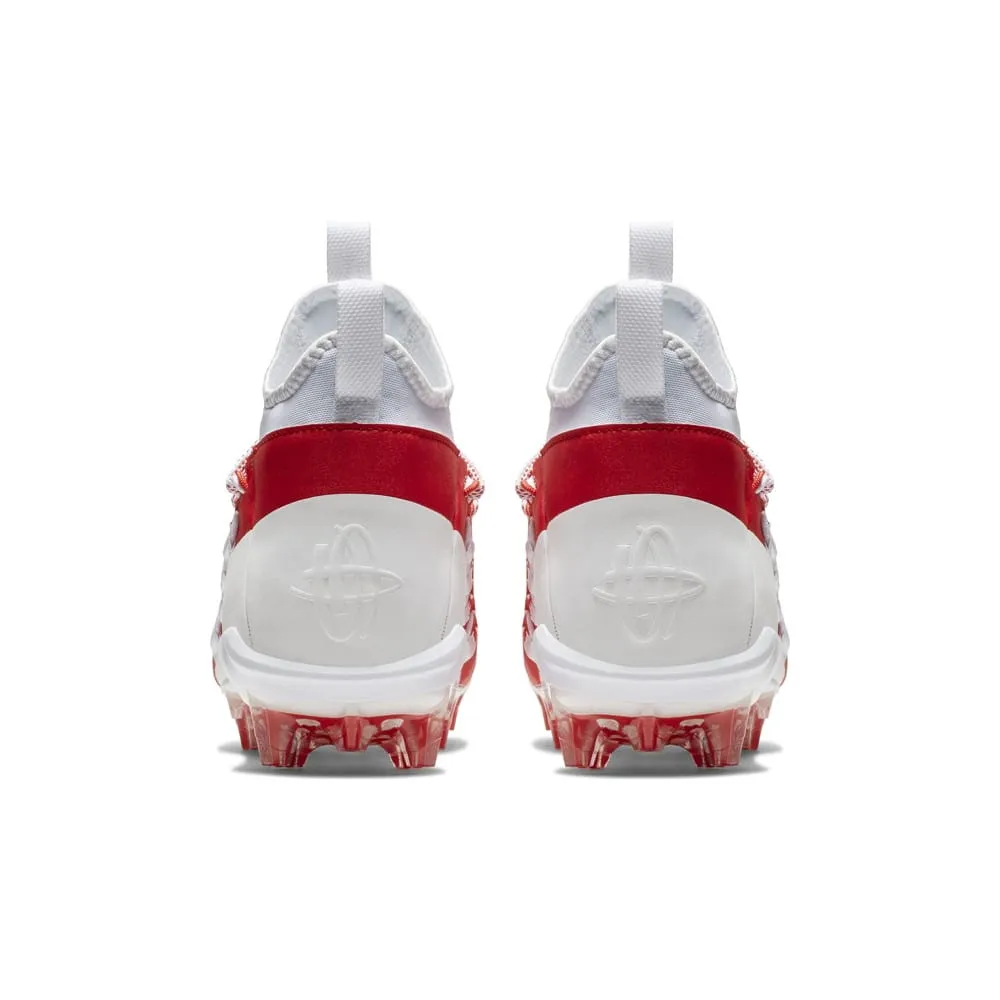 Nike Alpha Huarache 6 Elite White/Red Lacrosse Cleats