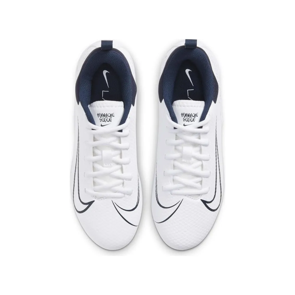 Nike Alpha Huarache 7 GS Youth White/Navy Blue Lacrosse Cleats
