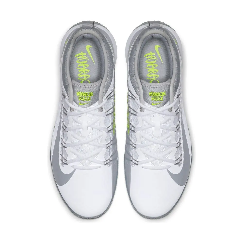 Nike Alpha Huarache 7 Pro Turf White/Grey Lacrosse Cleats