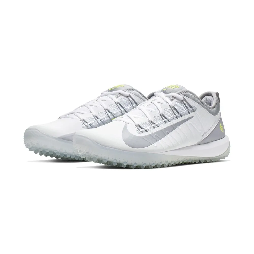 Nike Alpha Huarache 7 Pro Turf White/Grey Lacrosse Cleats