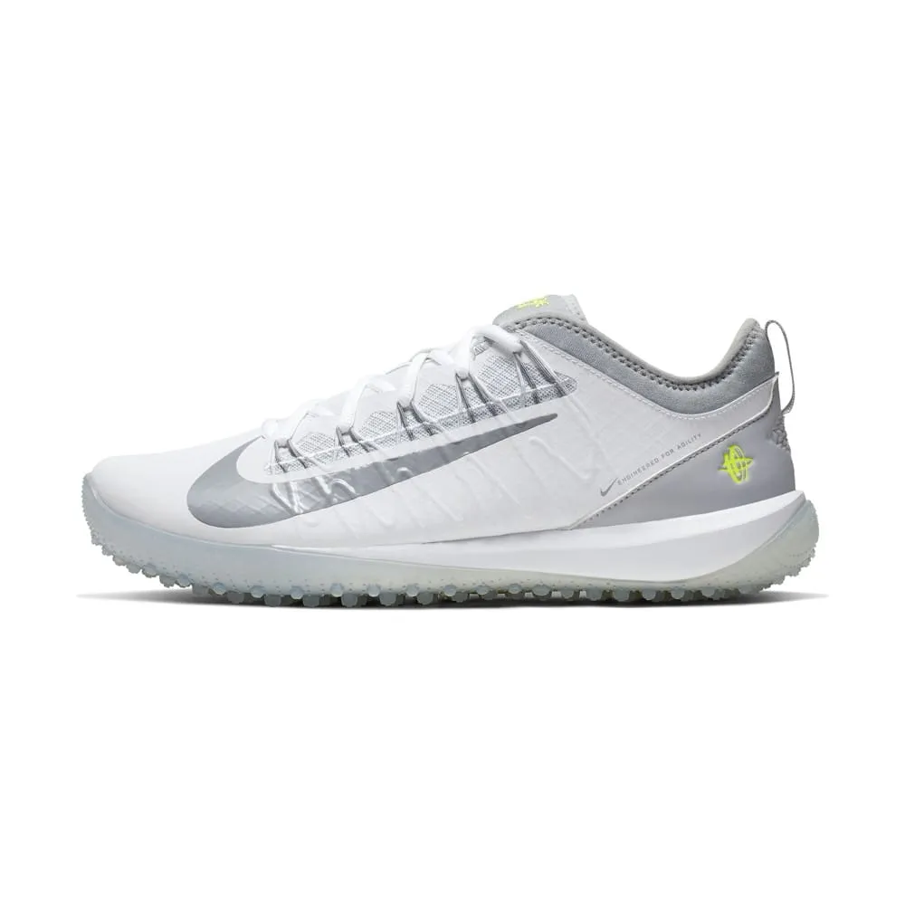 Nike Alpha Huarache 7 Pro Turf White/Grey Lacrosse Cleats