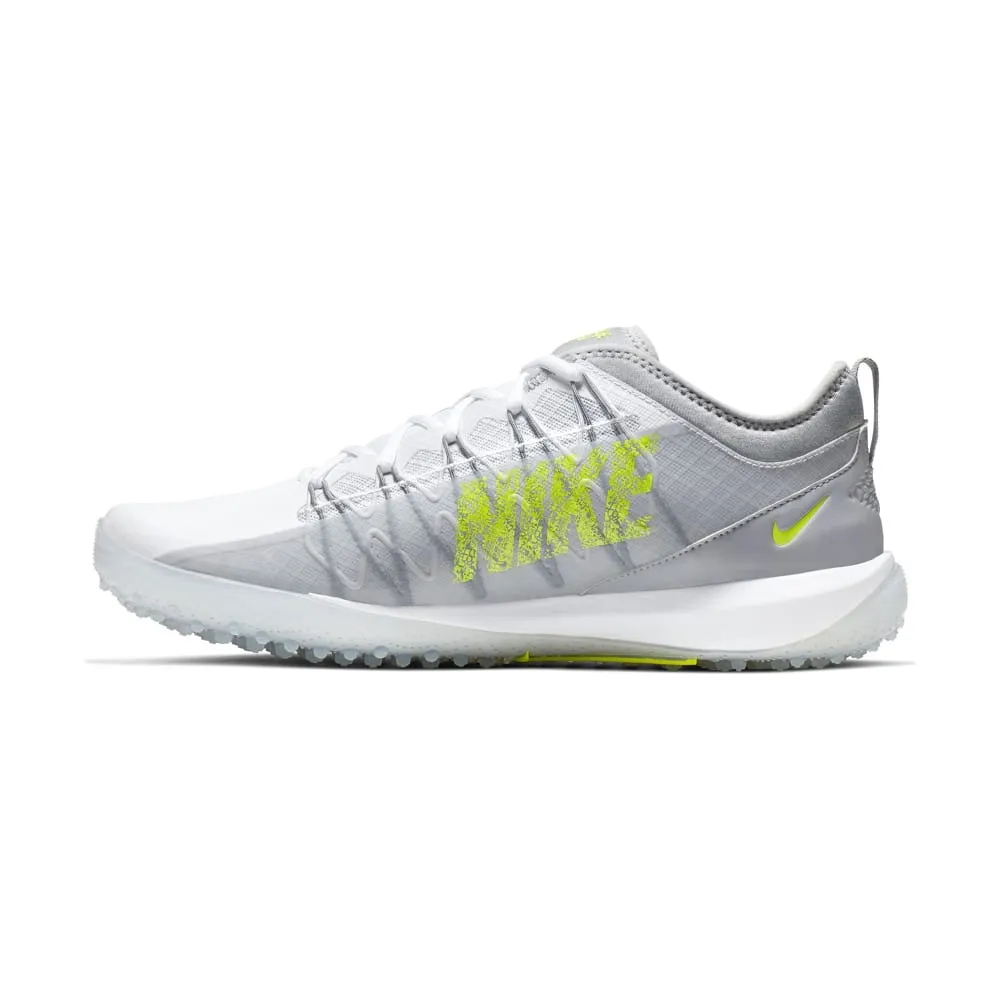 Nike Alpha Huarache 7 Pro Turf White/Grey Lacrosse Cleats