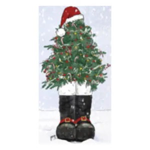 Santa Snow Boots Guest Towels