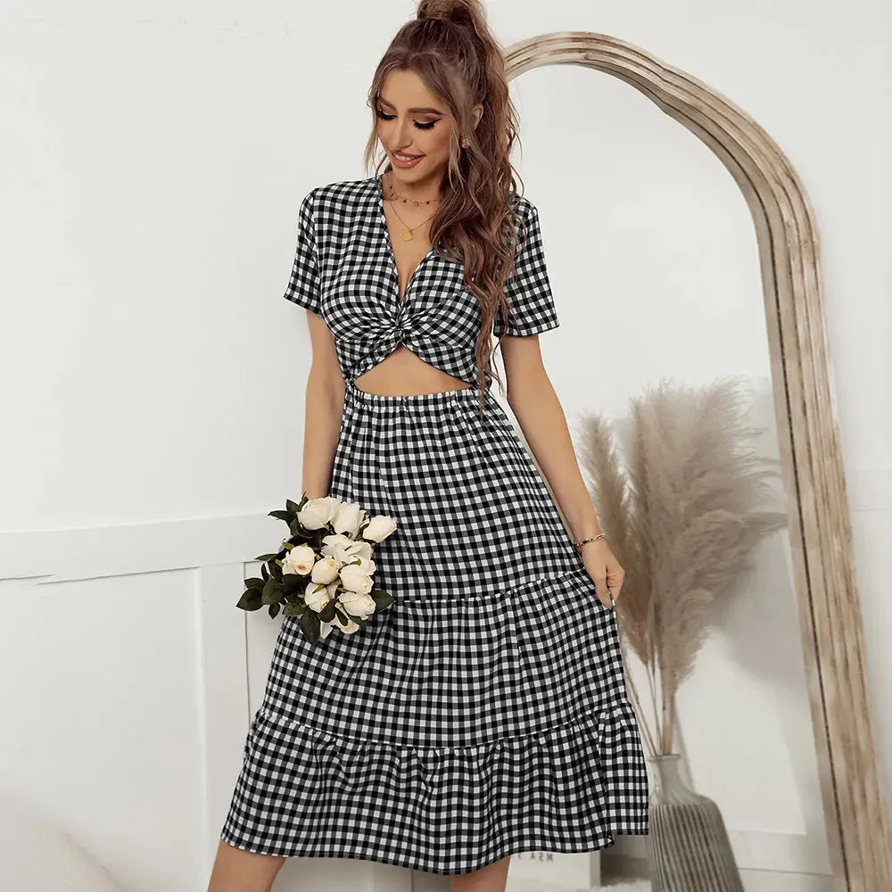Short Sleeve Cut Out Dress