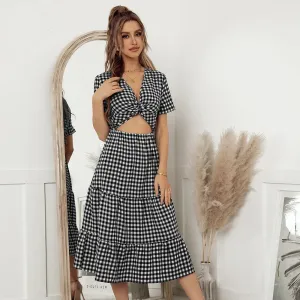 Short Sleeve Cut Out Dress