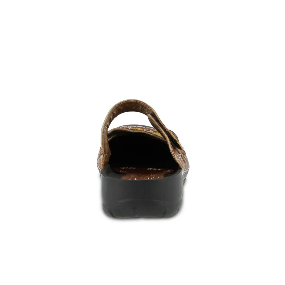 Spring Step Shoes L'Artiste Copa Hand Painted Leather Clogs