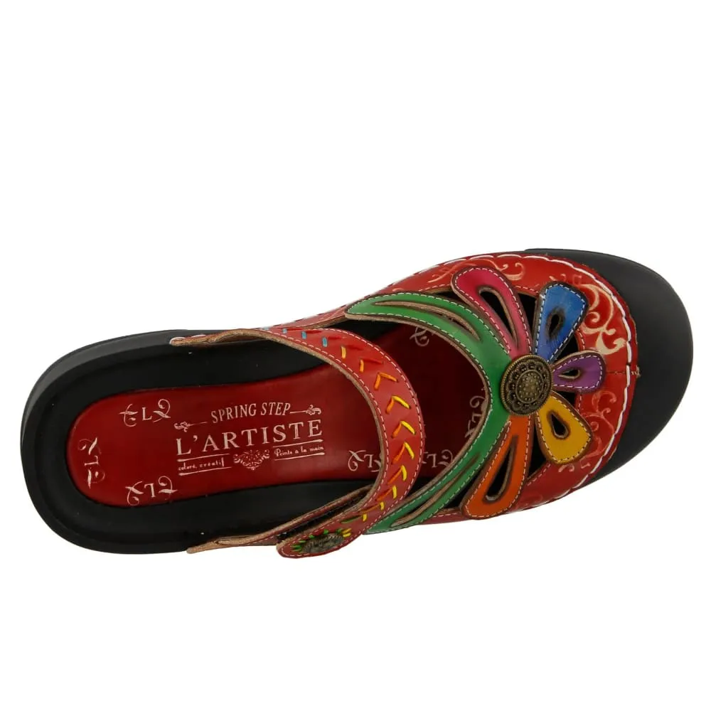 Spring Step Shoes L'Artiste Copa Hand Painted Leather Clogs