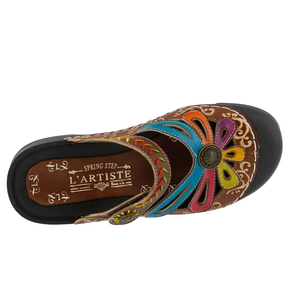 Spring Step Shoes L'Artiste Copa Hand Painted Leather Clogs