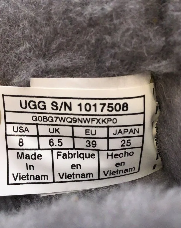 Ugg Women's Classic Short Gray Snow Boots - Size 8