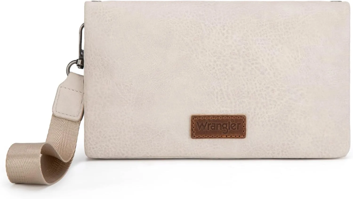 Wrangler Wristlet Wallet RFID Blocking Clutch Bifold Purse Women Credit Card Holder Cow Print with Crossbody Strap